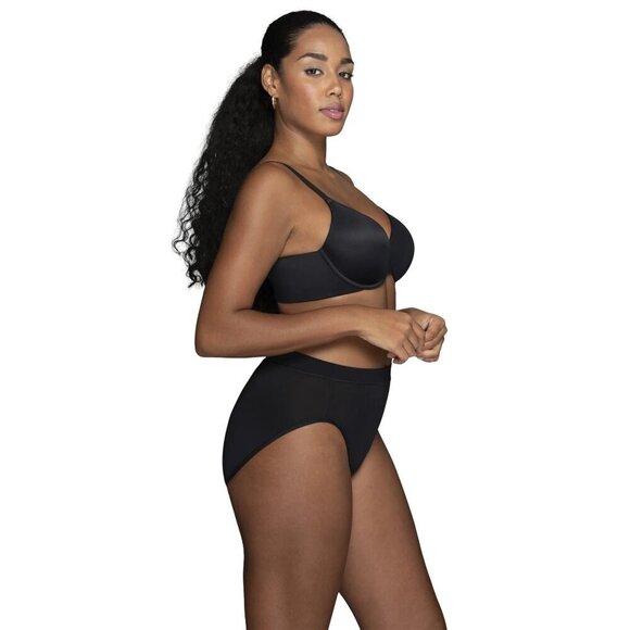 2Pk Vanity Fair SZ 44C Women's Underwire Full Coverage T-Shirt Bra Beige & Black - Picture 7 of 10